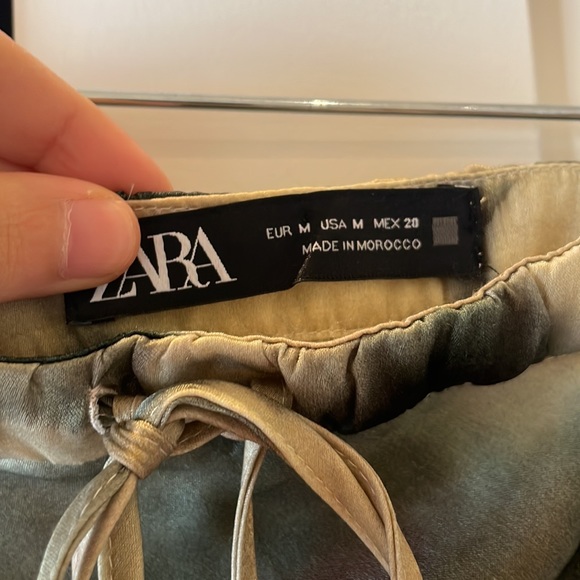 SOLD//Zara tie die draw string midi sip skirt - Picture 4 of 5